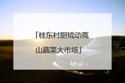 桂东村厨撬动高山蔬菜大市场