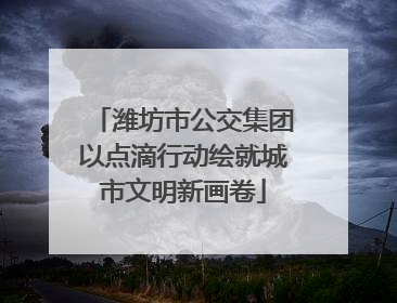 潍坊市公交集团以点滴行动绘就城市文明新画卷