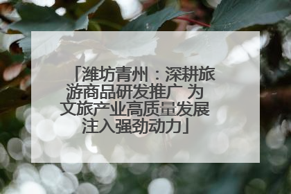 潍坊青州：深耕旅游商品研发推广 为文旅产业高质量发展注入强劲动力