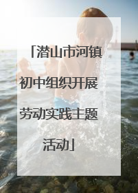 潜山市河镇初中组织开展劳动实践主题活动