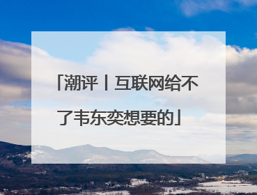潮评丨互联网给不了韦东奕想要的