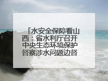 水安全保障看山西：省水利厅召开中央生态环境保护督察涉水问题边督边改工作推进会