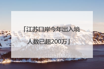 江苏口岸今年出入境人数已超200万