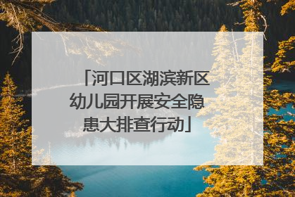 河口区湖滨新区幼儿园开展安全隐患大排查行动