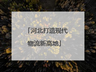 河北打造现代物流新高地