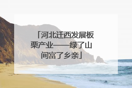 河北迁西发展板栗产业——绿了山间富了乡亲