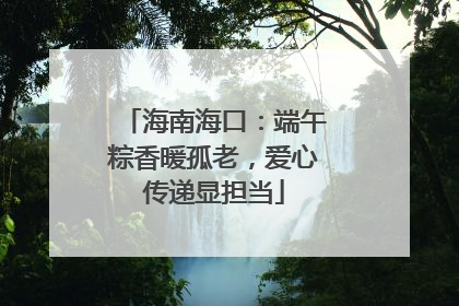 海南海口：端午粽香暖孤老，爱心传递显担当
