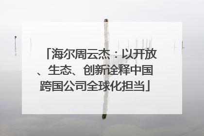 海尔周云杰：以开放、生态、创新诠释中国跨国公司全球化担当