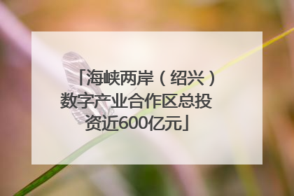 海峡两岸（绍兴）数字产业合作区总投资近600亿元
