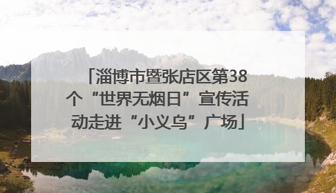 淄博市暨张店区第38个“世界无烟日”宣传活动走进“小义乌”广场
