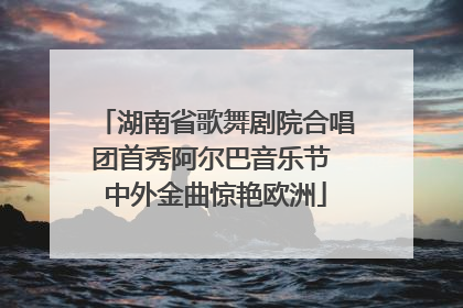 湖南省歌舞剧院合唱团首秀阿尔巴音乐节 中外金曲惊艳欧洲