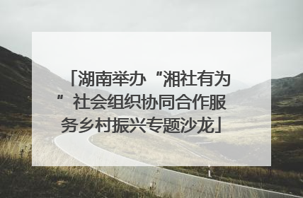 湖南举办“湘社有为”社会组织协同合作服务乡村振兴专题沙龙