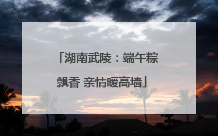 湖南武陵：端午粽飘香 亲情暖高墙