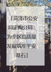 菏泽市公安局定陶分局：为全区高质量发展筑牢平安基石