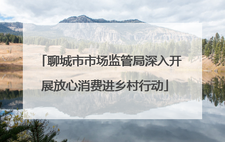 聊城市市场监管局深入开展放心消费进乡村行动
