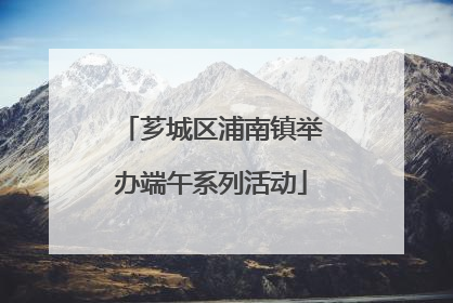 芗城区浦南镇举办端午系列活动