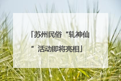 苏州民俗“轧神仙”活动即将亮相