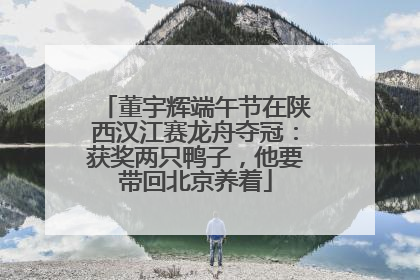 董宇辉端午节在陕西汉江赛龙舟夺冠：获奖两只鸭子，他要带回北京养着