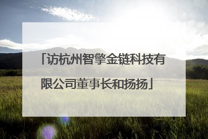 访杭州智擎金链科技有限公司董事长和扬扬