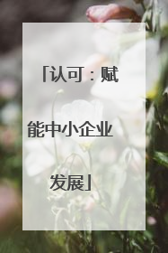 认可：赋能中小企业发展