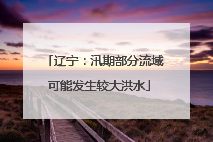 辽宁：汛期部分流域可能发生较大洪水