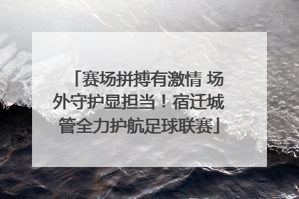 赛场拼搏有激情 场外守护显担当！宿迁城管全力护航足球联赛