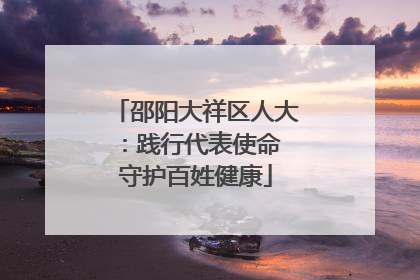 邵阳大祥区人大：践行代表使命 守护百姓健康