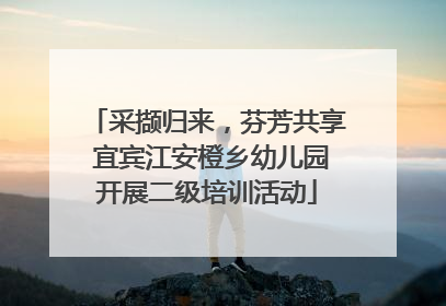 采撷归来，芬芳共享 宜宾江安橙乡幼儿园开展二级培训活动