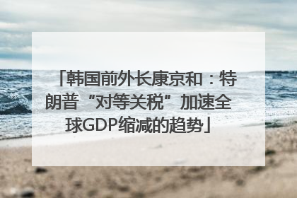 韩国前外长康京和：特朗普“对等关税”加速全球GDP缩减的趋势