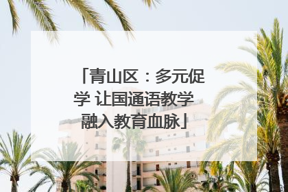 青山区：多元促学 让国通语教学融入教育血脉