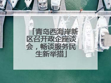 青岛西海岸新区召开政企座谈会，畅谈服务民生新举措