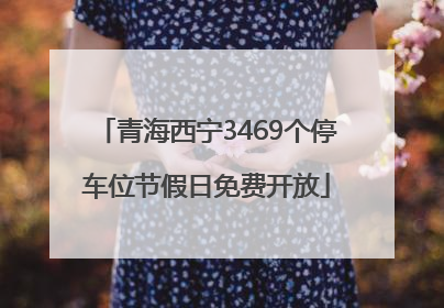 青海西宁3469个停车位节假日免费开放