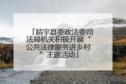 靖宇县委政法委司法局机关积极开展“公共法律服务进乡村”主题活动