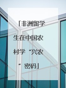 非洲留学生在中国农村学“兴农”密码