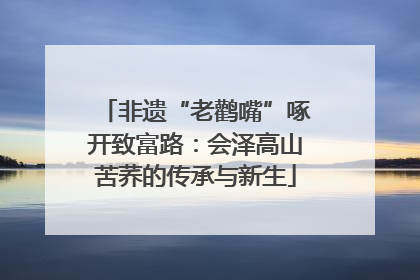 非遗“老鹳嘴”啄开致富路：会泽高山苦荞的传承与新生