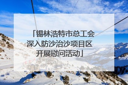 锡林浩特市总工会深入防沙治沙项目区开展慰问活动