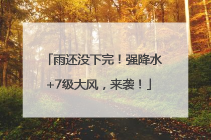 雨还没下完！强降水+7级大风，来袭！