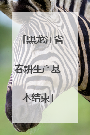 黑龙江省春耕生产基本结束