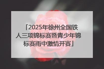 2025年徐州全国铁人三项锦标赛暨青少年锦标赛雨中激情开赛