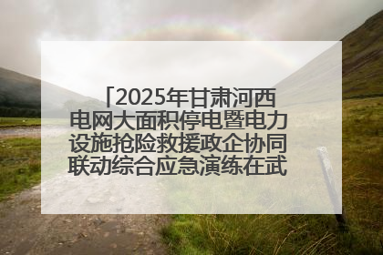 2025年甘肃河西电网大面积停电暨电力设施抢险救援政企协同联动综合应急演练在武威成功举行