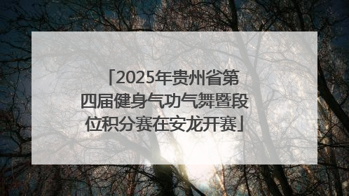 2025年贵州省第四届健身气功气舞暨段位积分赛在安龙开赛