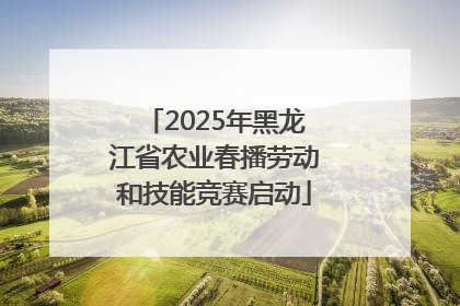 2025年黑龙江省农业春播劳动和技能竞赛启动
