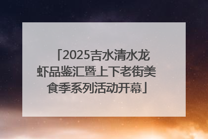 2025吉水清水龙虾品鉴汇暨上下老街美食季系列活动开幕