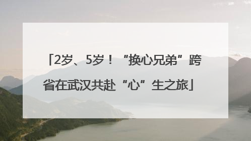 2岁、5岁！“换心兄弟”跨省在武汉共赴“心”生之旅